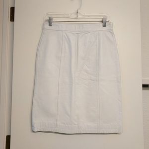 Vintage 80s Switzer's White Leather Pencil Skirt